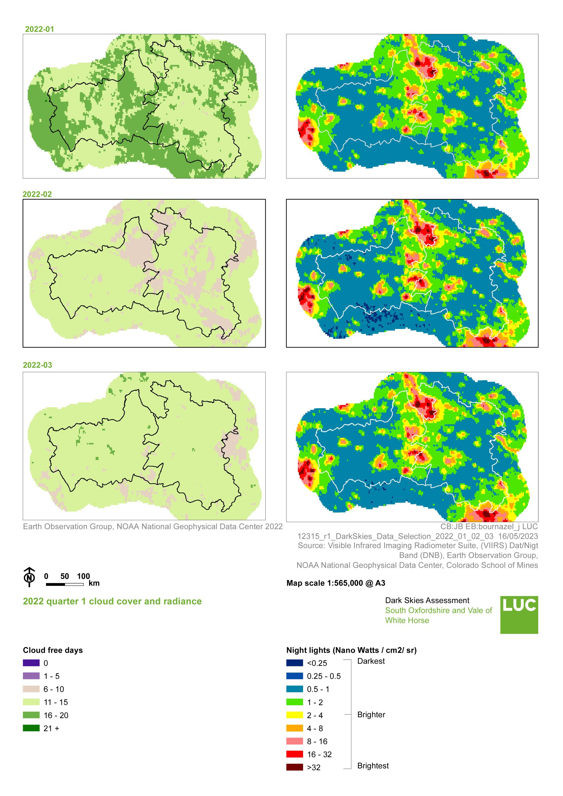 Figure B.2: Dark skies data selection - 2022 Quarter 1