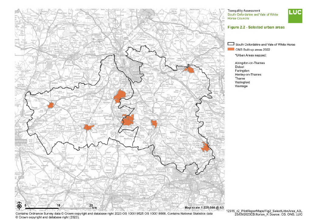 Figure 2.2: Selected urban areas