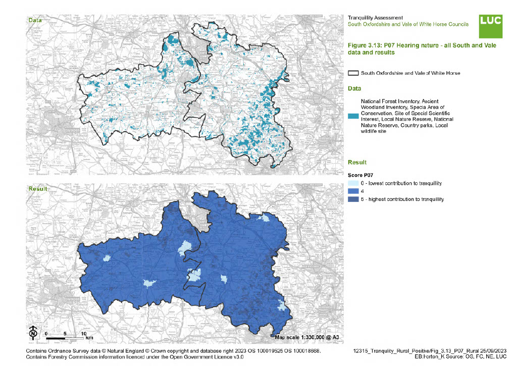 Figure ‎3.13: P07 Hearing nature - all South and Vale data and results