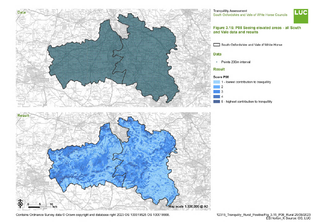 Figure ‎3.15: P08 Seeing elevated areas - all South and Vale data and results