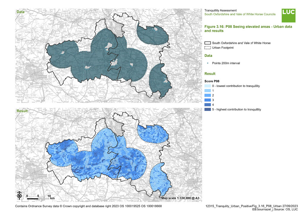 Figure ‎3.16: P08 Seeing elevated areas - Urban data and results