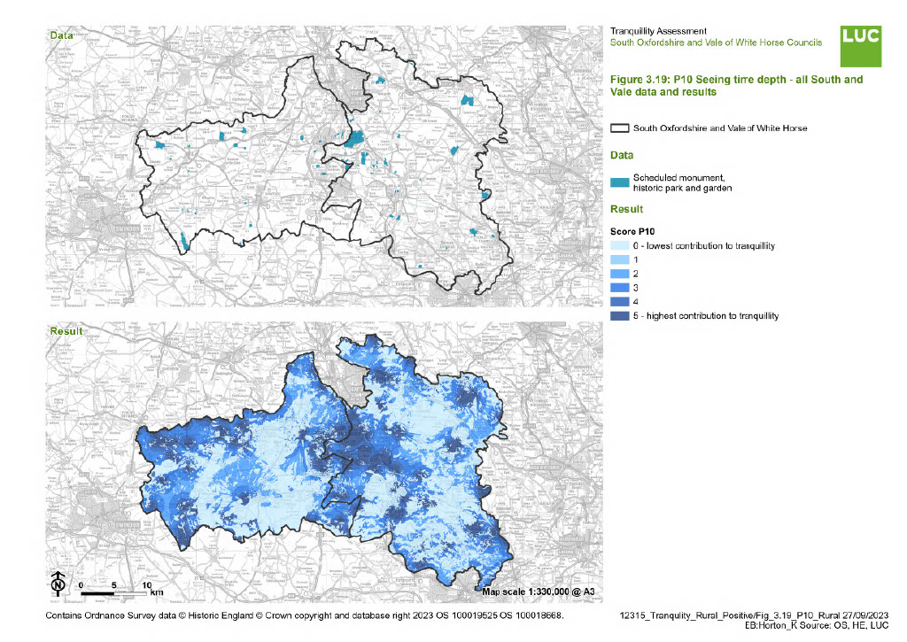 Figure ‎3.19: P10 Seeing time depth - all South and Vale data and results