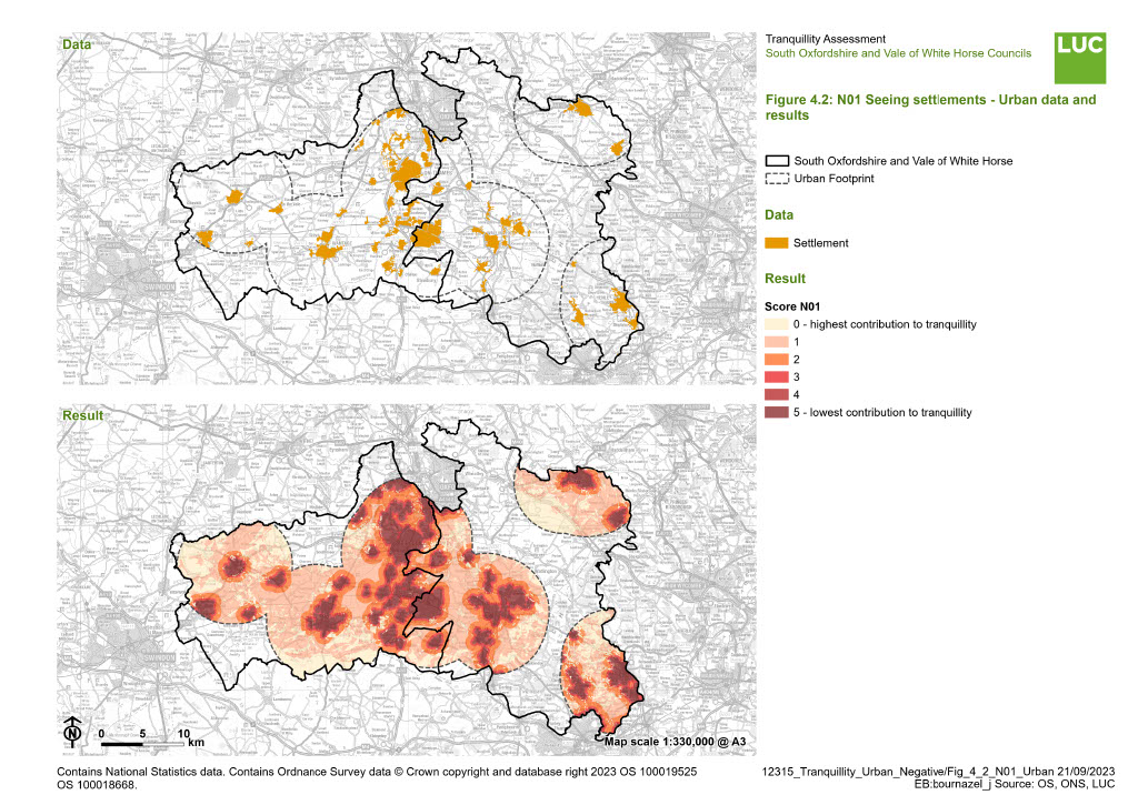 Figure ‎4.2: N01 Seeing settlements - Urban data and results