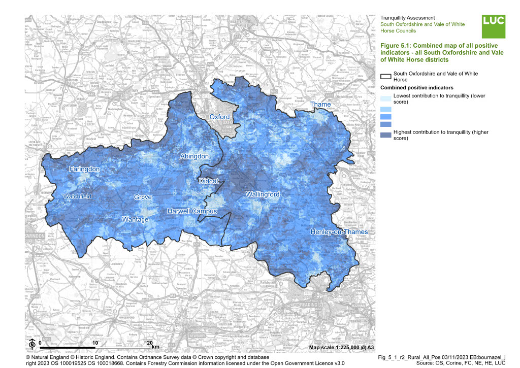 Figure ‎5.1: Combined map of all positive indicators - all South and Vale