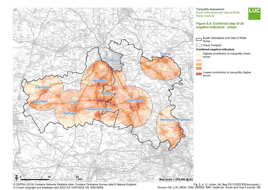 Figure ‎5.4: Combined map of all negative indicators - Urban