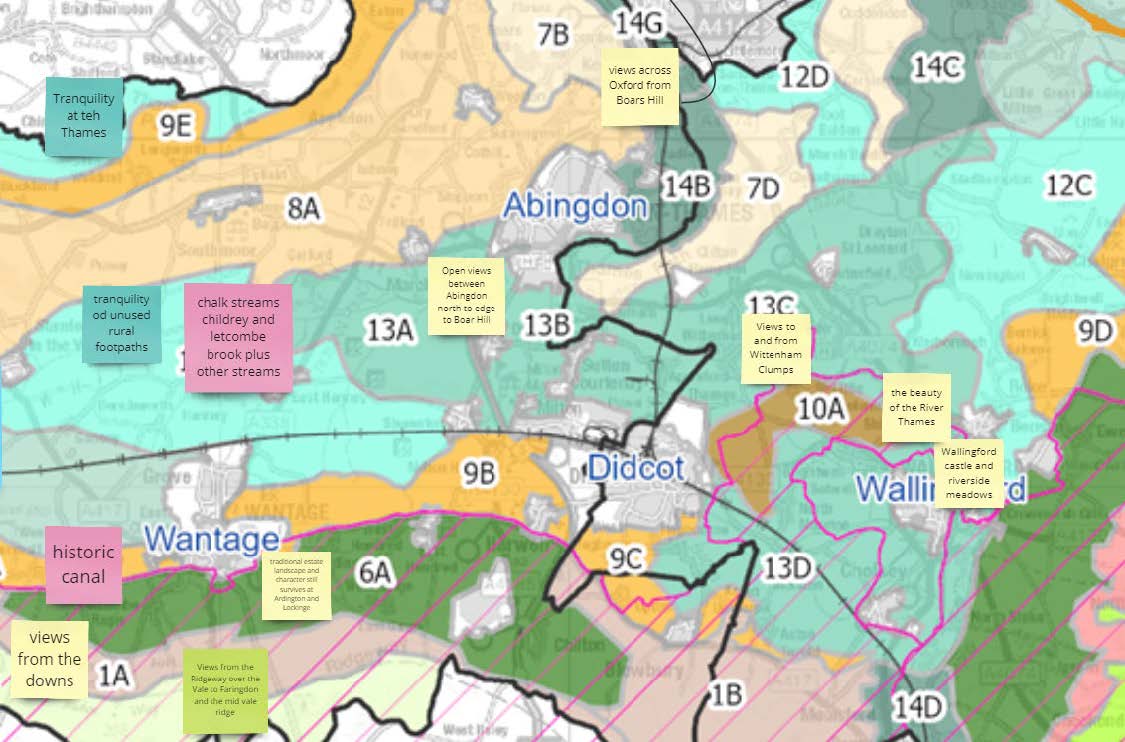 Interactive whiteboard comments on map
