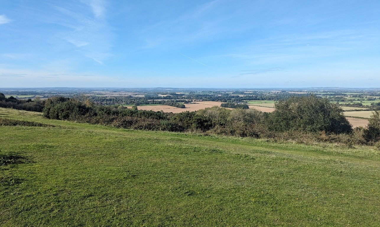 Long distance westward views across Oxfordshire from Watlington Hill
