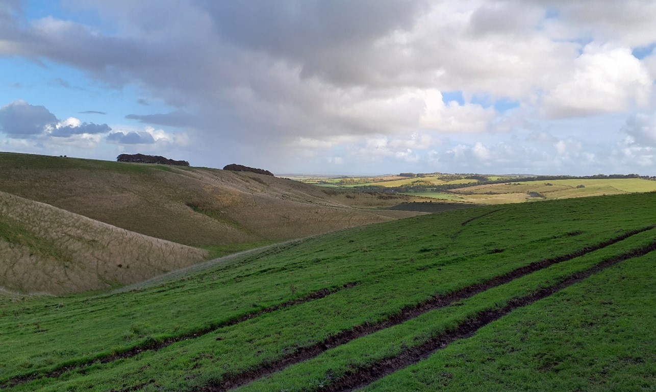 Ridge and spur landform at Crowhole Bottom