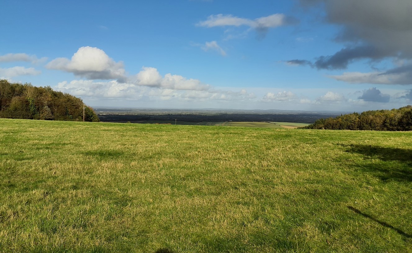 View north from Blowingstone Hill, at the top of scarp
