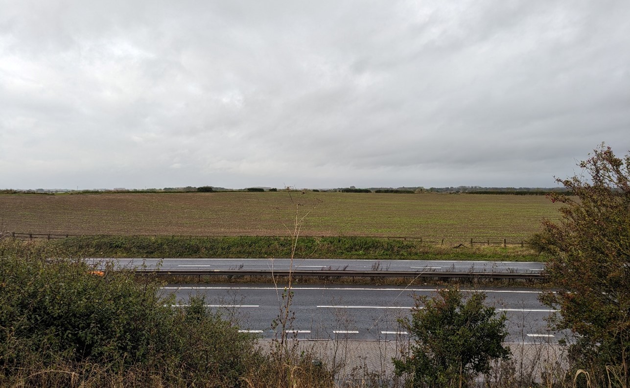 The A34 crosses the landscape